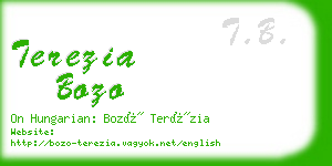 terezia bozo business card